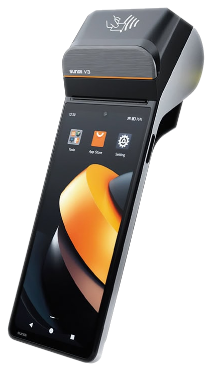 Android point-of-sale terminal with built-in receipt printer